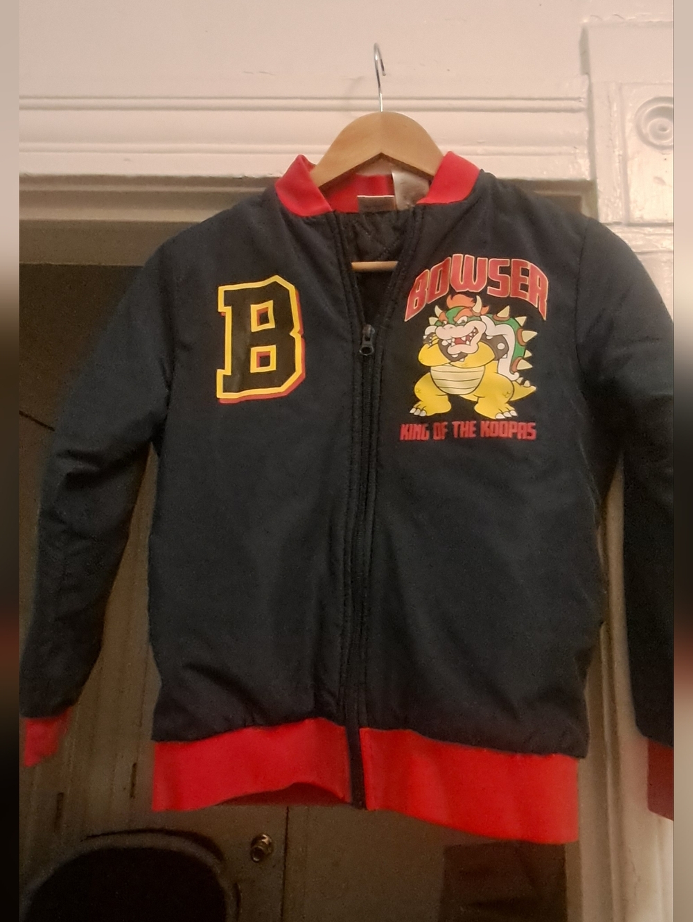 Kids Dark Blue & Red Super Mario Bowser Jacket